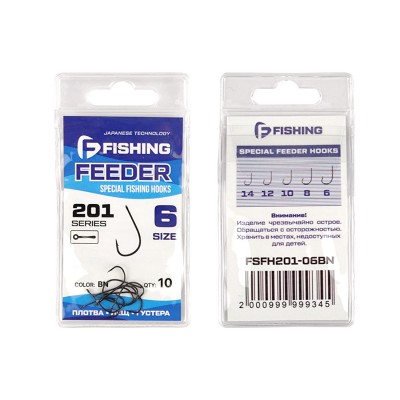 F-FISHING Крючок Special Feeder Hooks 201 №06 10шт