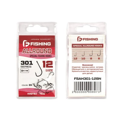 F-FISHING Крючок Special Allround Hooks 301 №12 10шт