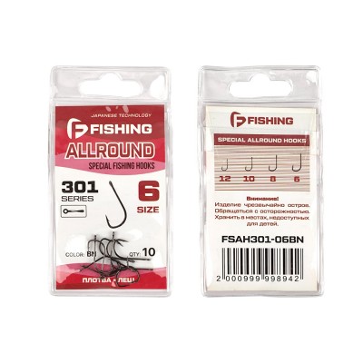 F-FISHING Крючок Special Allround Hooks 301 №06 10шт