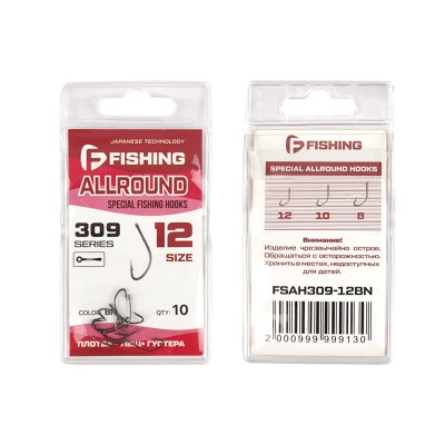 F-FISHING Крючок Special Allround Hooks 309 №12 10шт