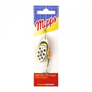 MEPPS Блесна Aglia Decoree Points Noirs №5 13г OR/черные точки