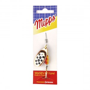 MEPPS Блесна Aglia Decoree Points Noirs №4 9г CU/черные точки
