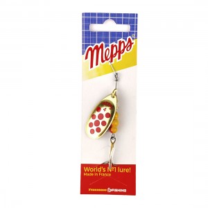 MEPPS Блесна Aglia Decoree Points Rouges №4 9г OR/красные точки