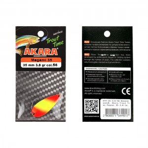 AKARA Блесна колеблющаяся Trout Time Megami 35 3,8г 56