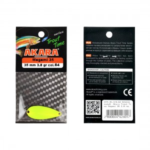AKARA Блесна колеблющаяся Trout Time Megami 35 3,8г 64