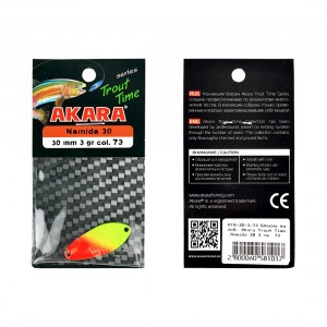 AKARA Блесна колеблющаяся Trout Time Namida 30 3г 73