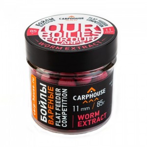 CARP-HOUSE Бойлы вареные насадочные Worm Extract червяк 11мм