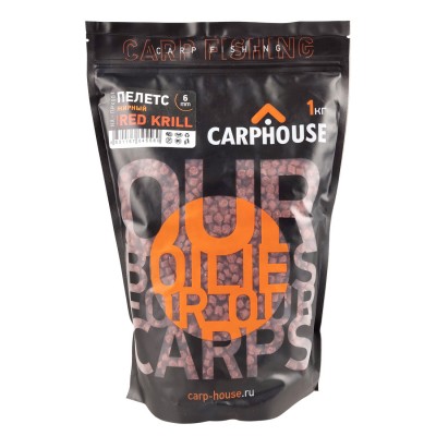 CARP-HOUSE Пелетс Red Krill 6мм 1кг