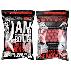 FFEM Бойлы вареные Super Jam Boilies Strawberry 20мм 1кг