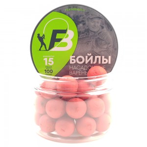 FISHING BAND Бойлы вареные насадочные Клубника 15мм