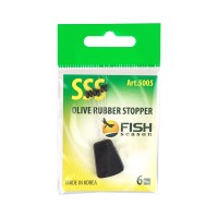 FISH SEASON Стопор резиновый оливка №SSS 6шт