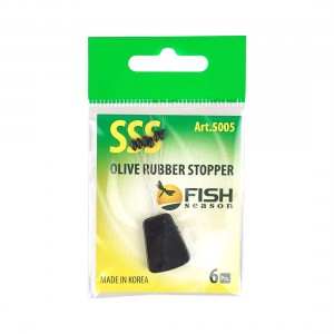 FISH SEASON Стопор резиновый оливка №SSS 6шт