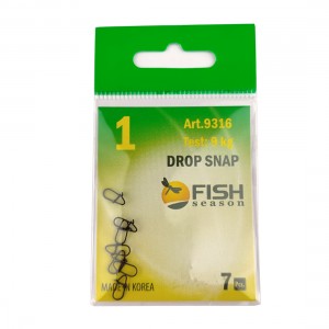 FISH SEASON Застежка Drop №1 9кг 7шт