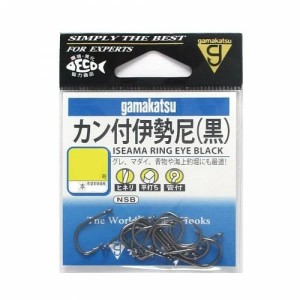 GAMAKATSU Крючок Iseama Ring Eye Black №6 с ушком BN 15шт