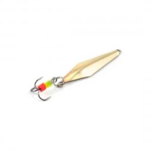 ЯМАН Блесна вертикальная Скат с тройником 33мм 2,7г латунь