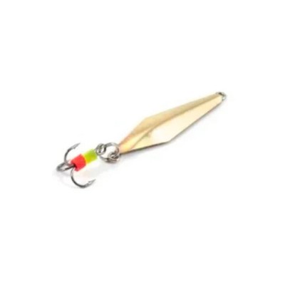ЯМАН Блесна вертикальная Скат с тройником 33мм 2,7г латунь
