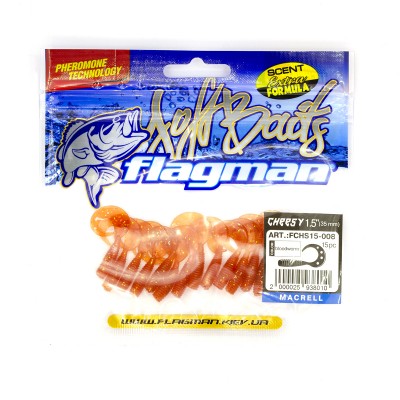 FLAGMAN Твистер Cheesy 1,5" Bloodworm 3,8см 15шт