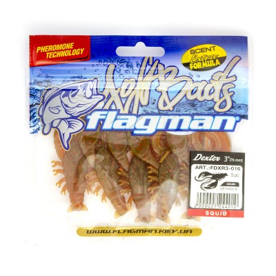 FLAGMAN Рак Dexter 3" UV motor oil squid 7,6см 5шт