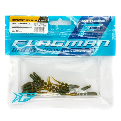 Виброхвост Flagman Magic Stick 1.6" #133 Motor Oil