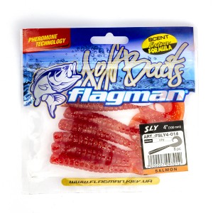 Виброхвост Flagman Sly 4" Ruby Salmon
