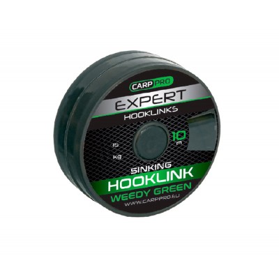CARP PRO Поводковый материал без оболочки Sinking зеленый 15lb 10м