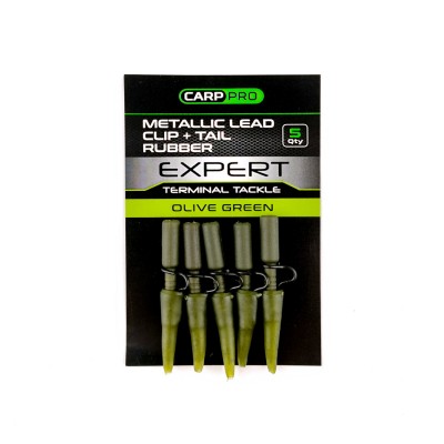 CARP PRO Клипса безопасная усиленная с конусом Lead Clip + Tail Rubber 5шт