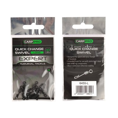 CARP PRO Вертлюг быстросъемный удлиненный №4 10шт