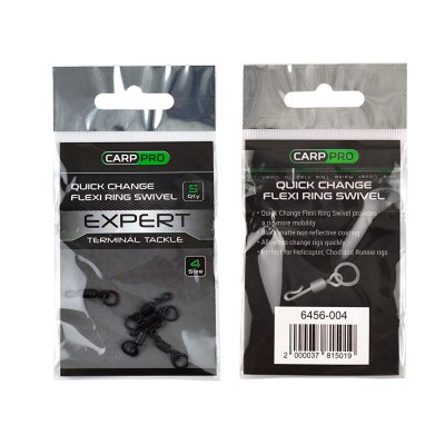 CARP PRO Вертлюг быстросъемный с доп. кольцом №4 5шт CARP PRO Вертлюг быстросъемный с доп. кольцом №4 5шт