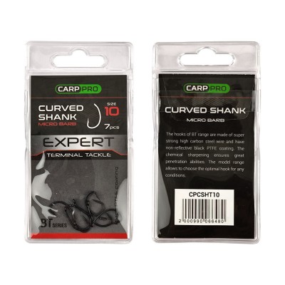 CARP PRO Крючок Black Teflon Curved Shank №10 7шт