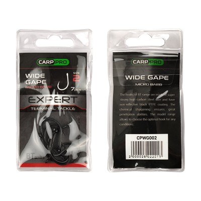 CARP PRO Крючок Teflon Wide Gape №2 7шт CARP PRO Крючок Teflon Wide Gape №2 7шт