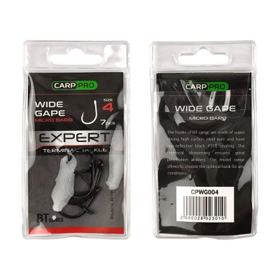CARP PRO Крючок Teflon Wide Gape №4 7шт