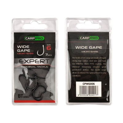 CARP PRO Крючок Teflon Wide Gape №6 7шт