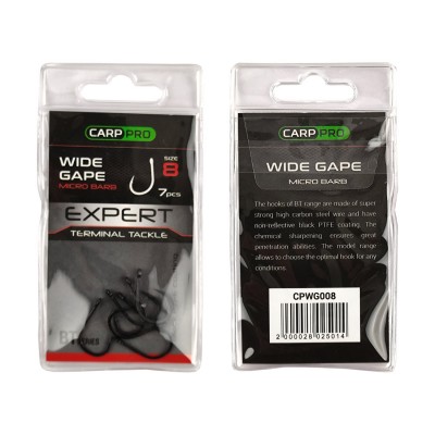 CARP PRO Крючок Teflon Wide Gape №8 7шт