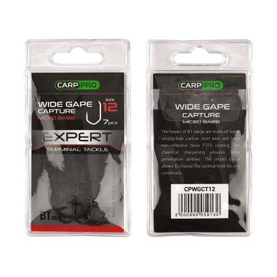 CARP PRO Крючок Pro Wide Gape Сapture №12 7шт CARP PRO Крючок Pro Wide Gape Сapture №12 7шт