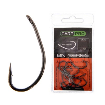 CARP PRO Крючок Black Nickel Curved Shank №4 10шт