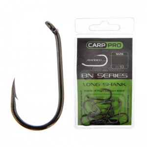 CARP PRO Крючок Black Nickel Long Shank №4 10шт