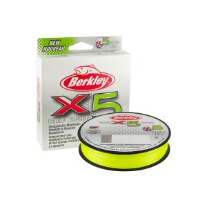 BERKLEY Шнур плетеный X5 150м яркожелтый 0,12мм 12,1кг
