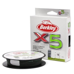 BERKLEY Шнур плетеный X5 150м темнозеленый 0,14мм 14,2кг