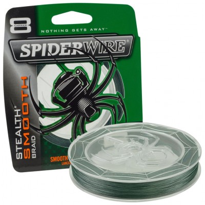 SPIDERWIRE Шнур плетеный Х8 Braid Stealth Smooth 150м темнозеленый 0,23мм 23,6кг