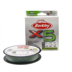 BERKLEY Шнур плетеный X5 150м темнозеленый 0.06мм 6.4кг