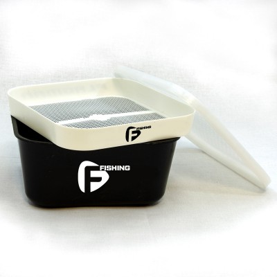 Коробка для мотыля F-FISHING с ситом и крышкой Made in Italy