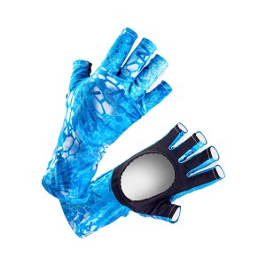 Перчатки солнцезащитные Veduta UV Gloves Reptile Skin Blue Water L мужские